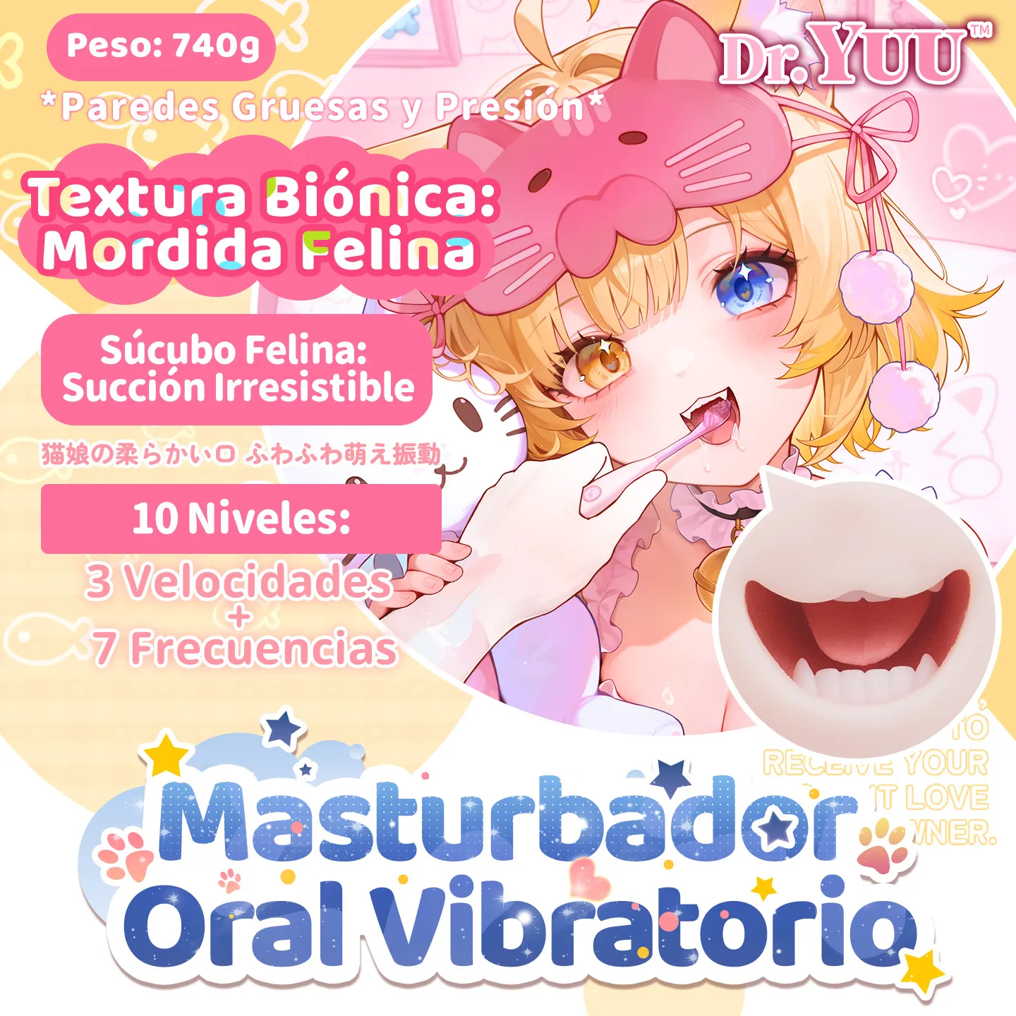 Dr.YUU Masturbador Oral Vibratorio