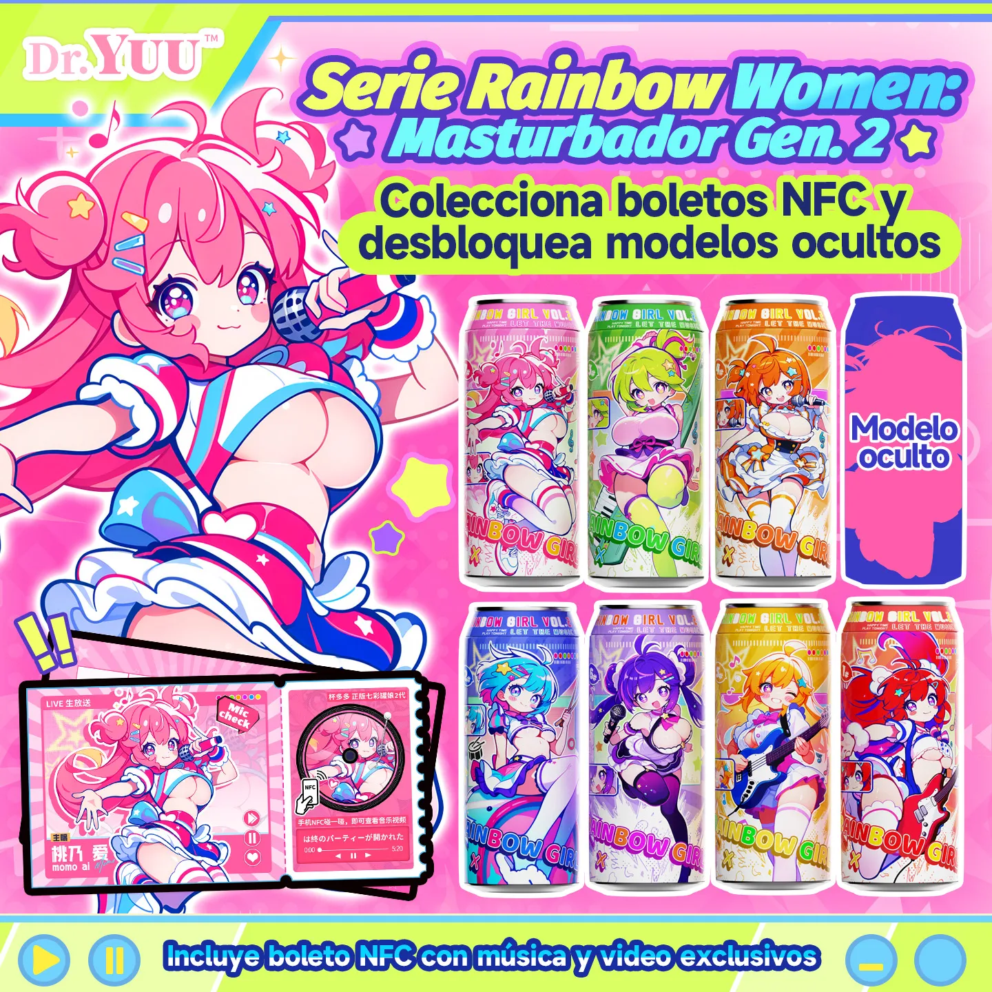 Dr.YUU Serie Rainbow Women: Masturbador Gen. 2